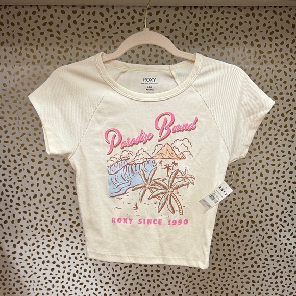 Roxy Tops - Roxy Cream Graphic Tee